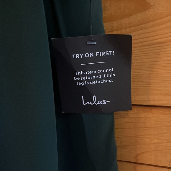 Lulu’s Dark Green Dress - Picture 3 of 10